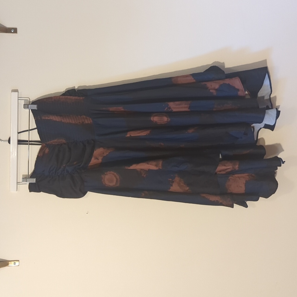 New Free People x House Of Aama Sz L Starry Eyes Asymmetric Tie Dye Midi Skirt - Picture 4 of 5